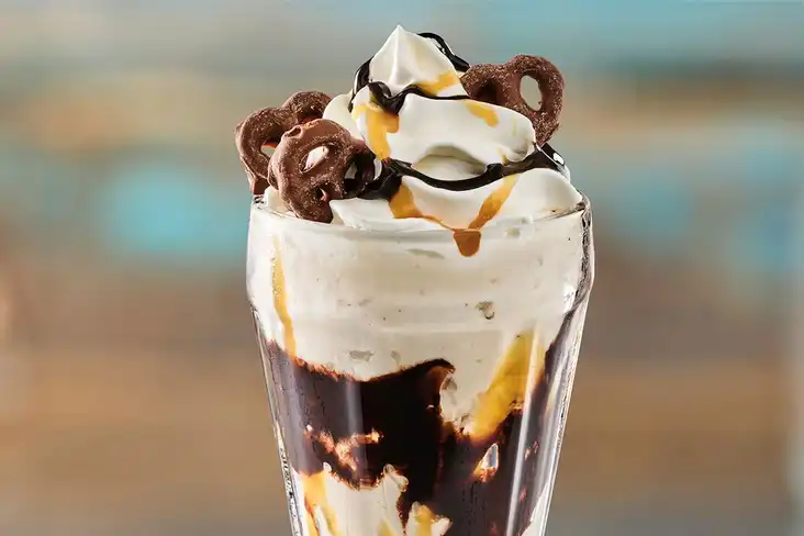 Chocolate Covered Pretzel Milkshake